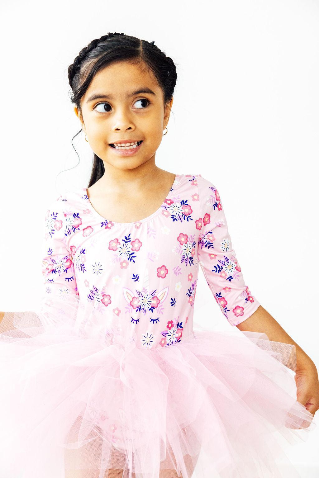 Retro Daydream 3/4 Sleeve Tutu Leotard - Mila & Rose ®