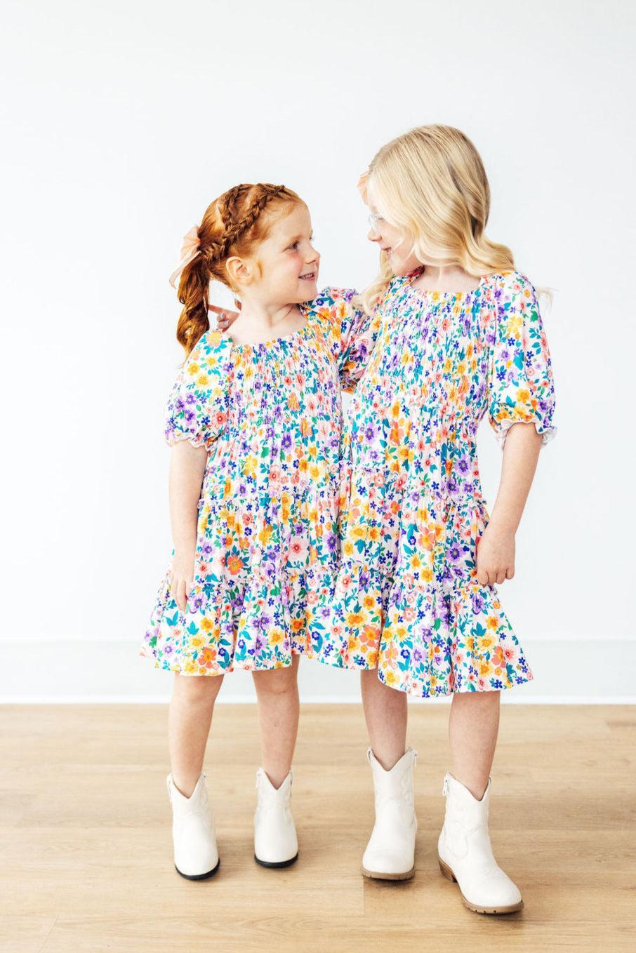 Garden Groove Smocked Ruffle Dress - Mila & Rose ®