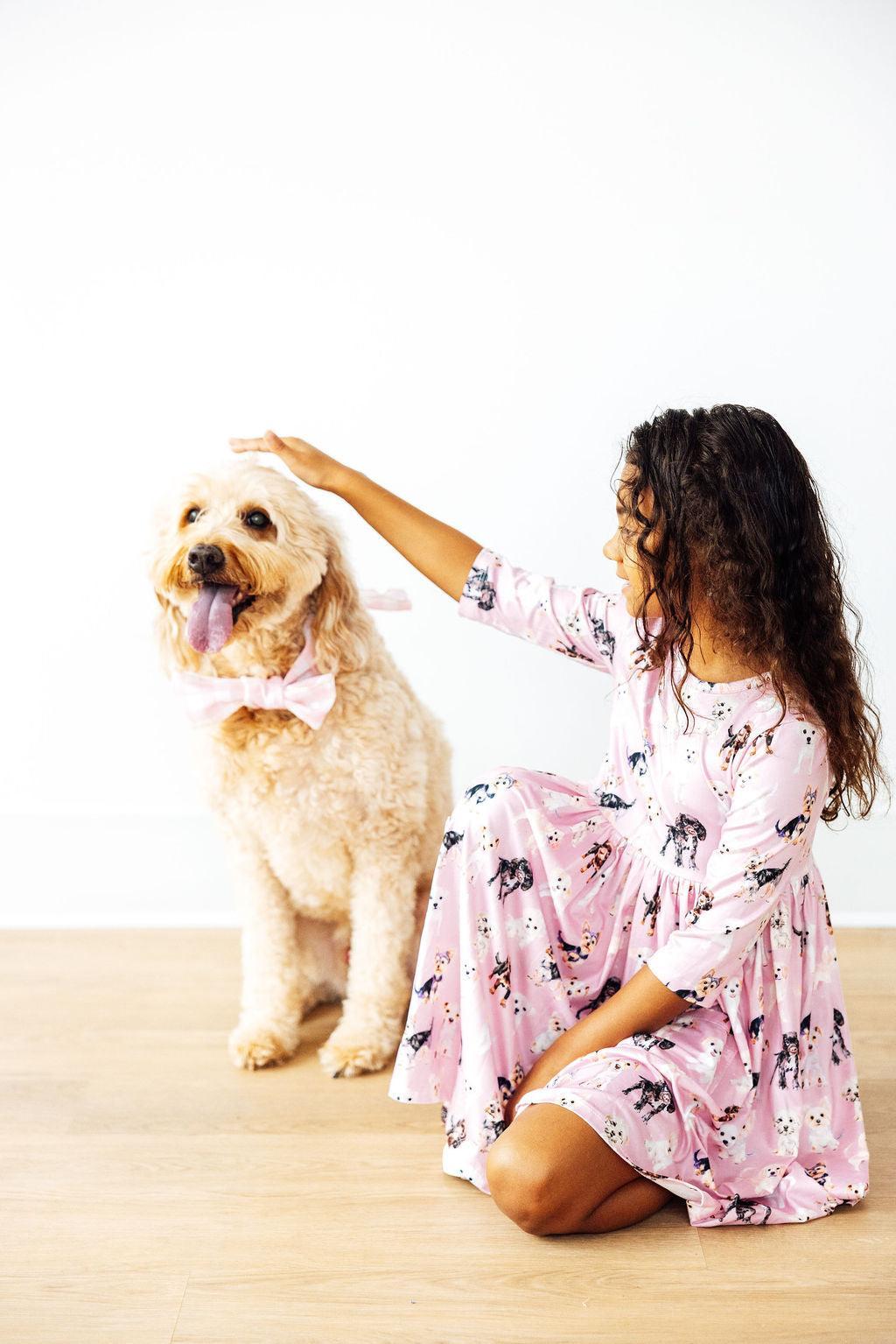 Puppy Kisses 3/4 Sleeve Pocket Twirl Dress - Mila & Rose ®