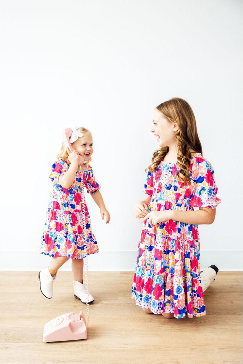 Sunshine Garden Smocked Ruffle Dress - Mila & Rose ®
