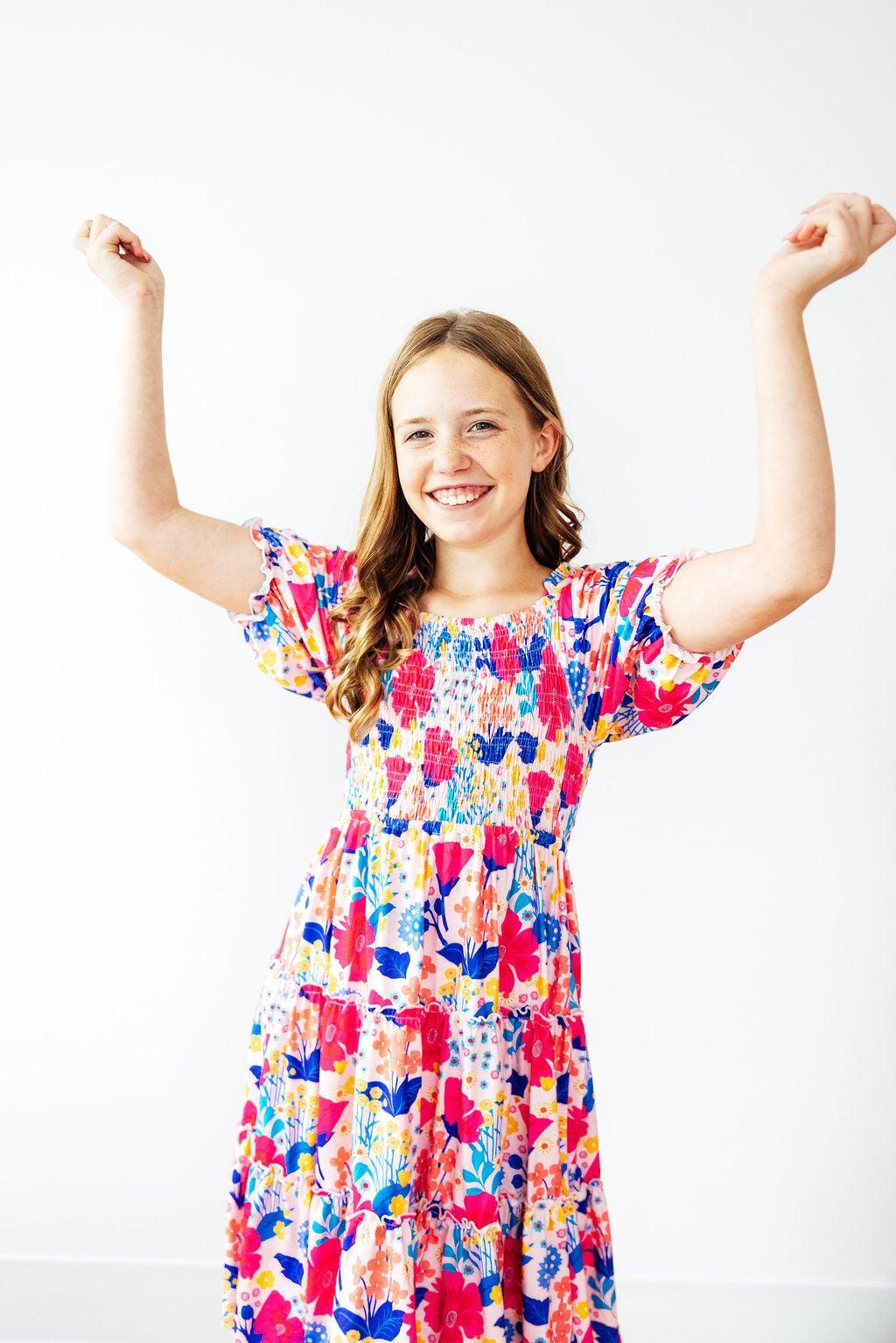 Sunshine Garden Smocked Ruffle Dress - Mila & Rose ®