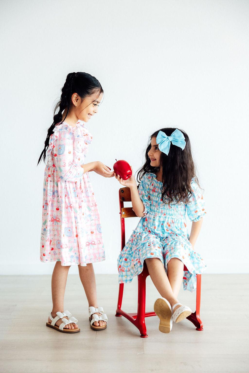 Honor Roll Smocked Ruffle Dress - Back to School - Mila & Rose ®