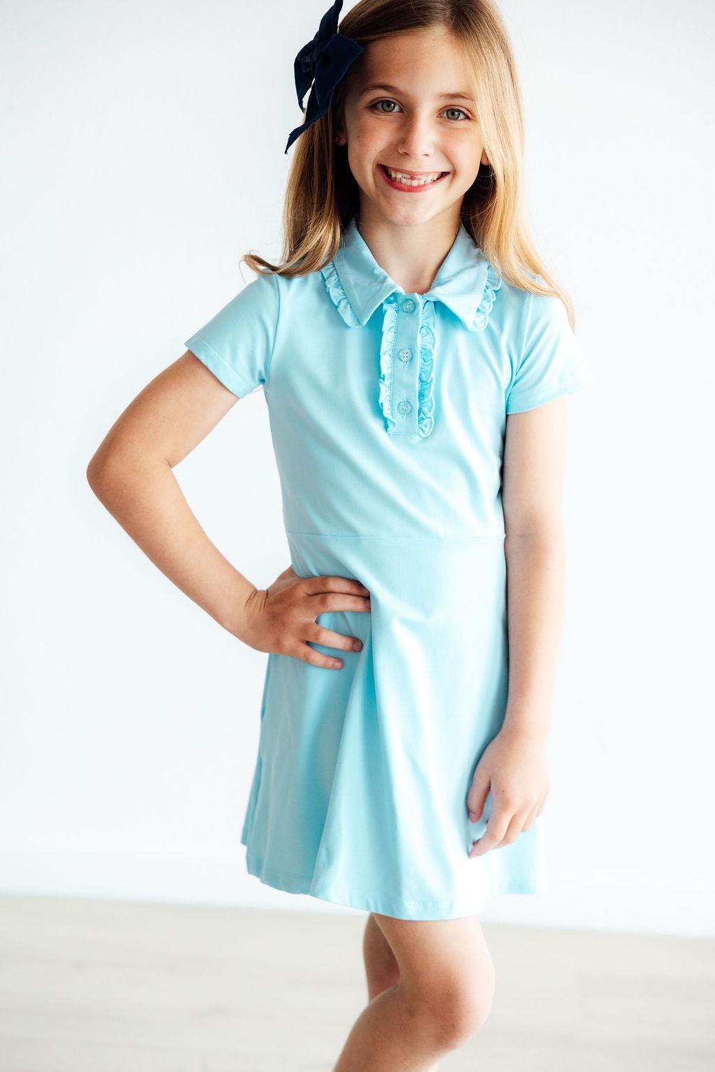 Bluebird Light Blue Polo Dress - Mila & Rose ®