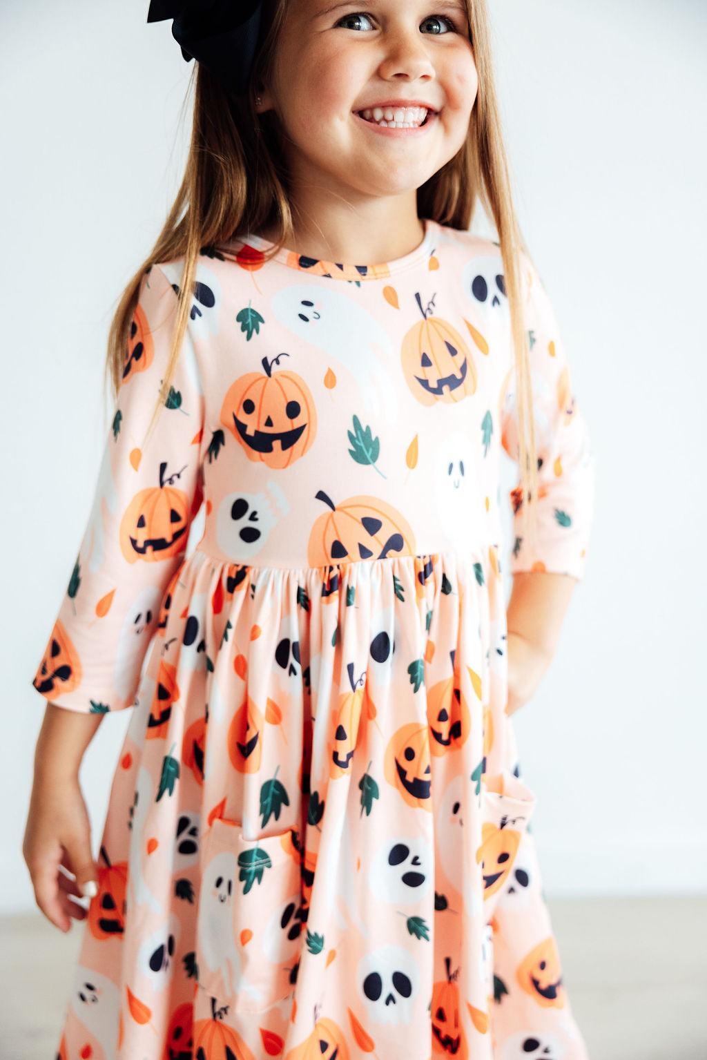 Halloween Pumpkin Twirl Dress - Mila & Rose ®