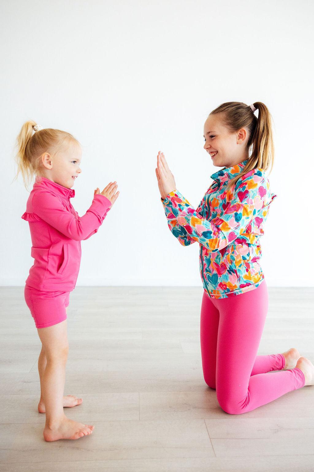 Heart Hustle Ruffle Activewear Zip Jacket - Mila & Rose ®