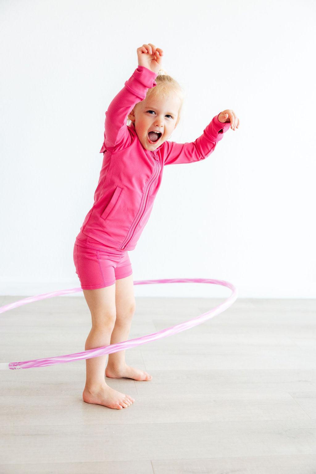 Fuchsia Flash Pink Activewear Shorts - Mila & Rose ®