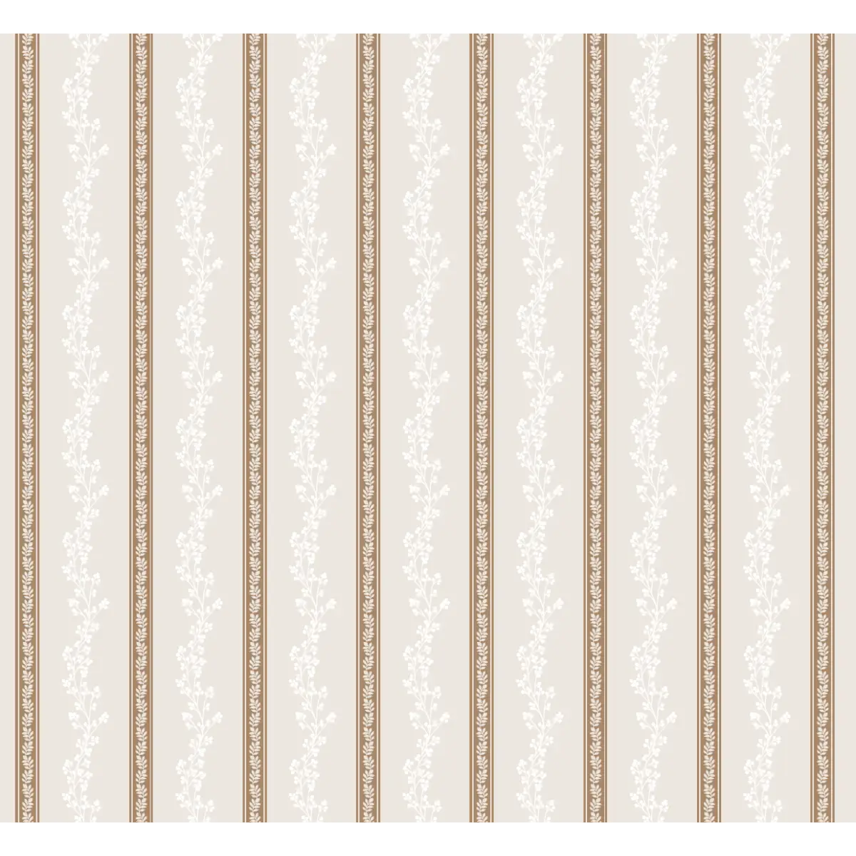 Miller Wallpaper - Floral Stripe - by Gooseberry Moon - Sample 1 foot by 1 foot / Neutral - Loomwell Home Goods