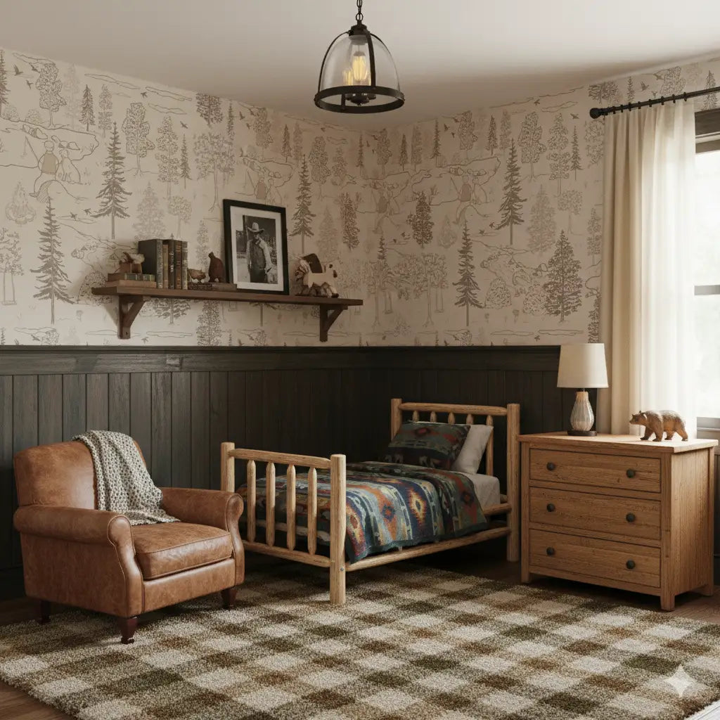 Milton Wallpaper - Fishing Buddies - by Painted Hawk Design - Loomwell Home Goods