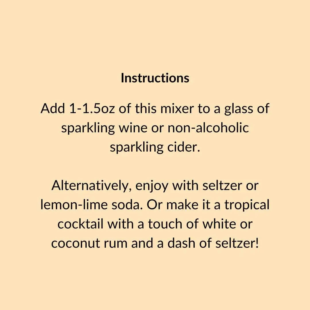 Mimosa Cocktail Mocktail Mixer - Tangerine Mango - Wood Stove Kitchen