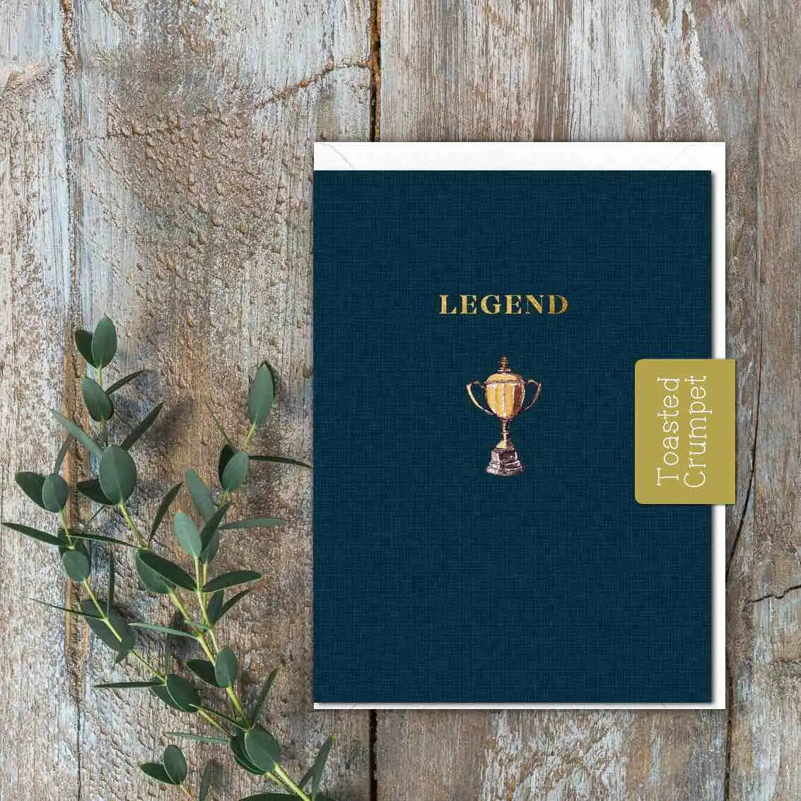 Mini Greeting Card - Legend (Trophy) - Toasted Crumpet (US Duties Paid)