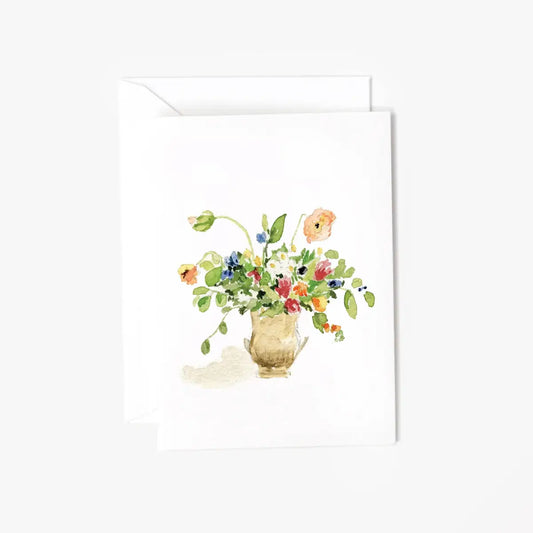 Mini Notecard - Bouquet in Urn - emily lex studio