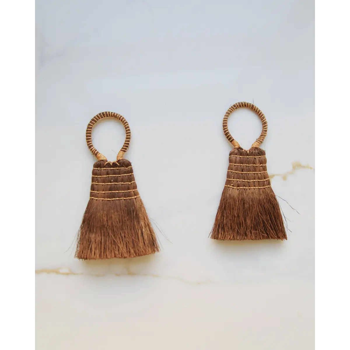 Mini Palm Fiber Brush with Handle - Fodory