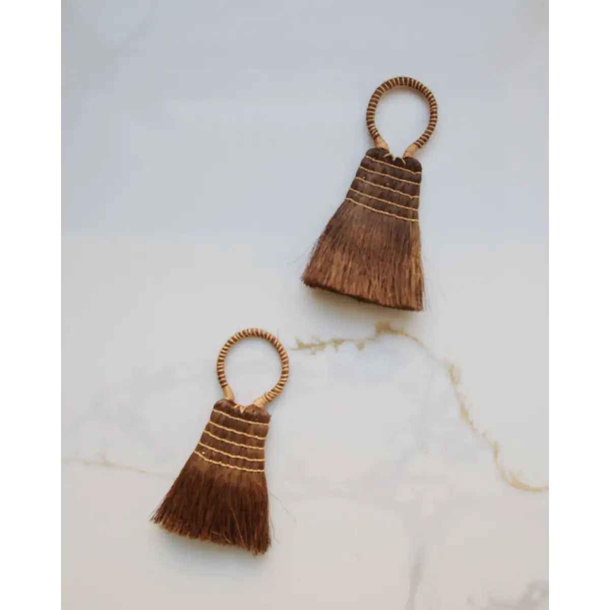 Mini Palm Fiber Brush with Handle - Fodory