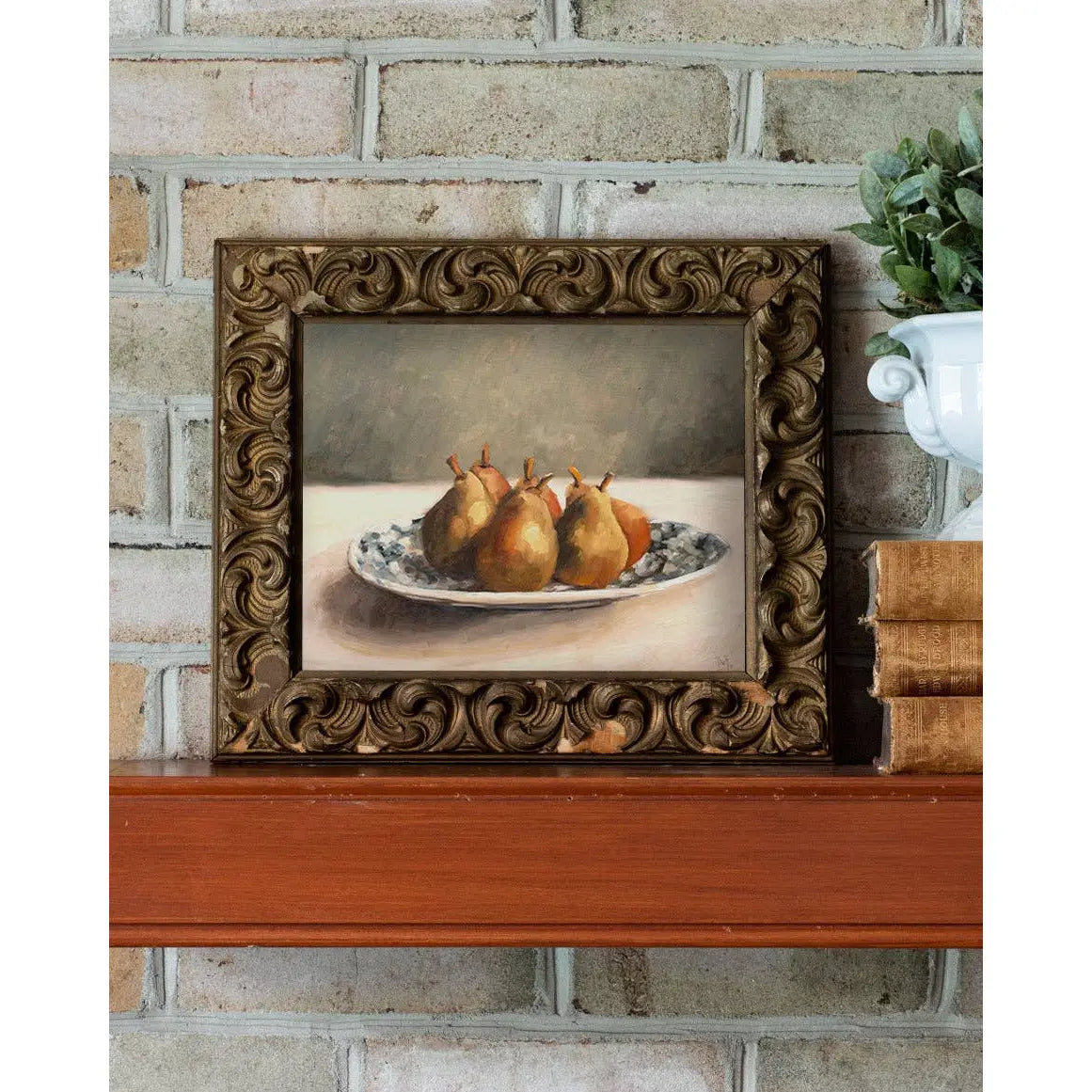 Art Print - Mini Pears on a Plate Painting - 5x7 - Miss Mustard Seed