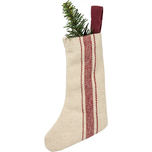 Mini Striped Christmas Stocking - Primitives by Kathy