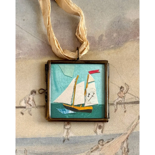 Miniature Art - Small Sail - Small Locket - Maris Mirum
