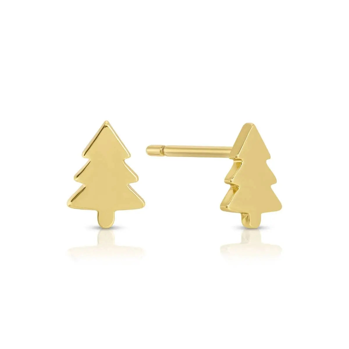 Christmas Tree Stud Earrings on Velvet Gift Tag - Splendid Iris