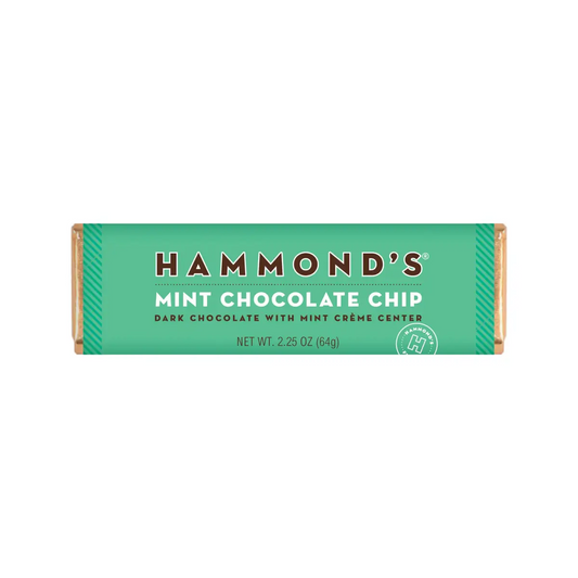Mint Chocolate Chip - Dark Chocolate Candy Bar - Hammond’s Candies