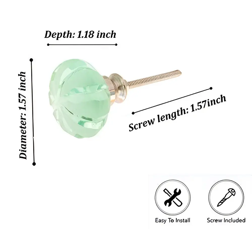 Mint Glass Tomato Knob (each) - Perilla Home