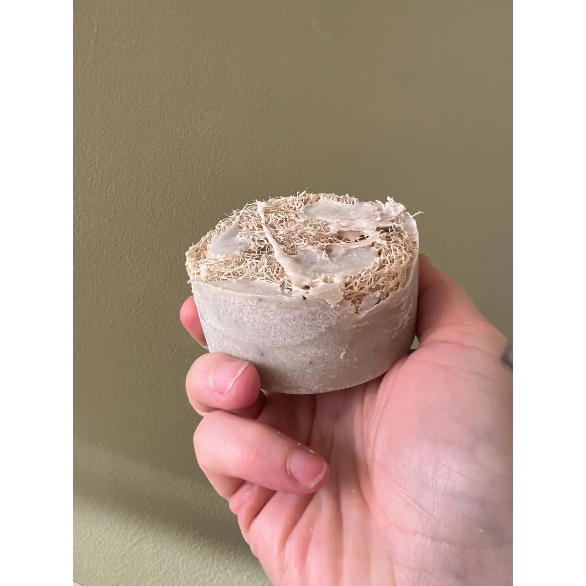 Loofah Soap Bar - Mint with Pumice & Poppy Seeds - Handmade Natural - The Ash House Soap Studio