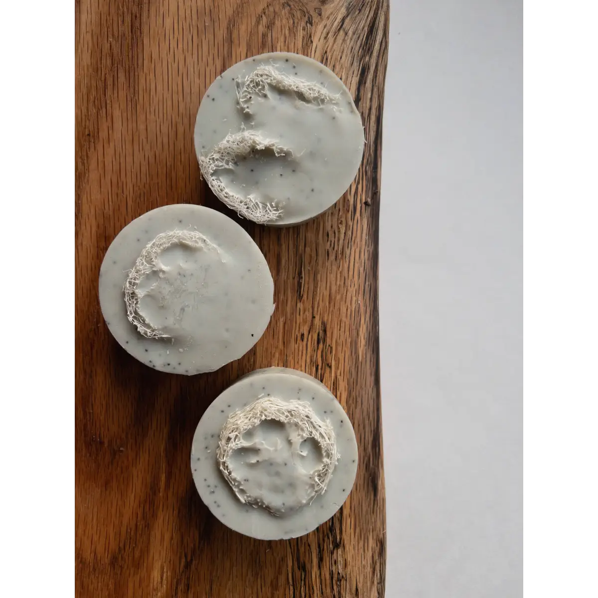 Loofah Soap Bar - Mint with Pumice & Poppy Seeds - Handmade Natural - The Ash House Soap Studio