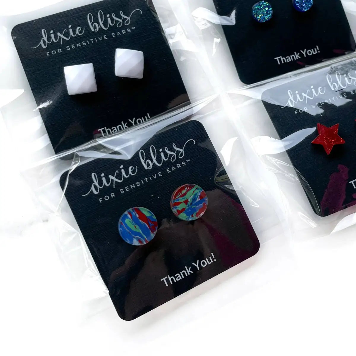 Patriotic Stud Earrings - Misc. Colors and Styles - Dixie Bliss