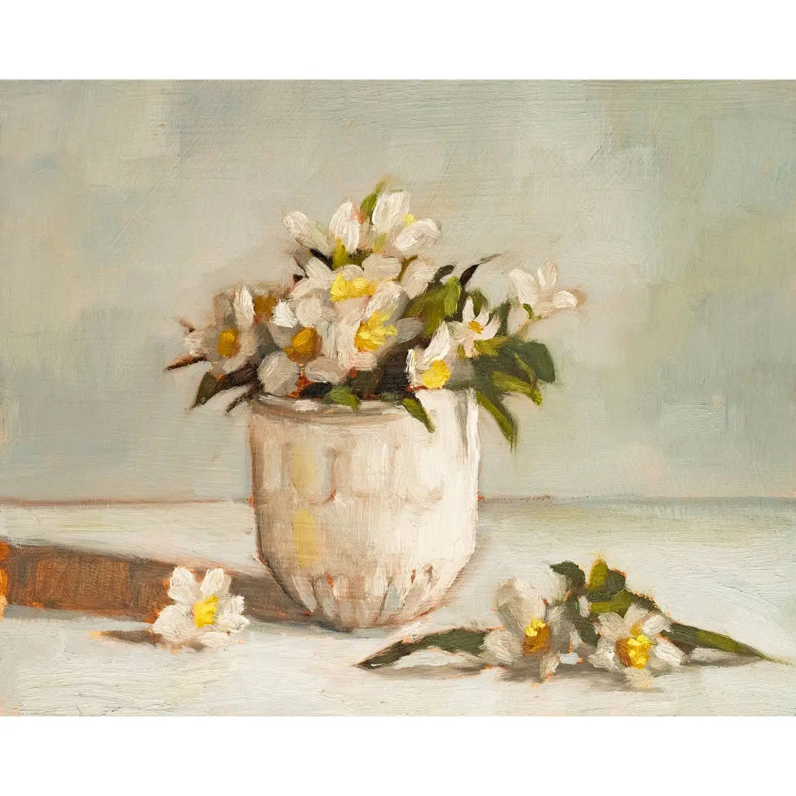 Art Print - Mock Orange Blossoms Painting - 5x7 - Miss Mustard Seed