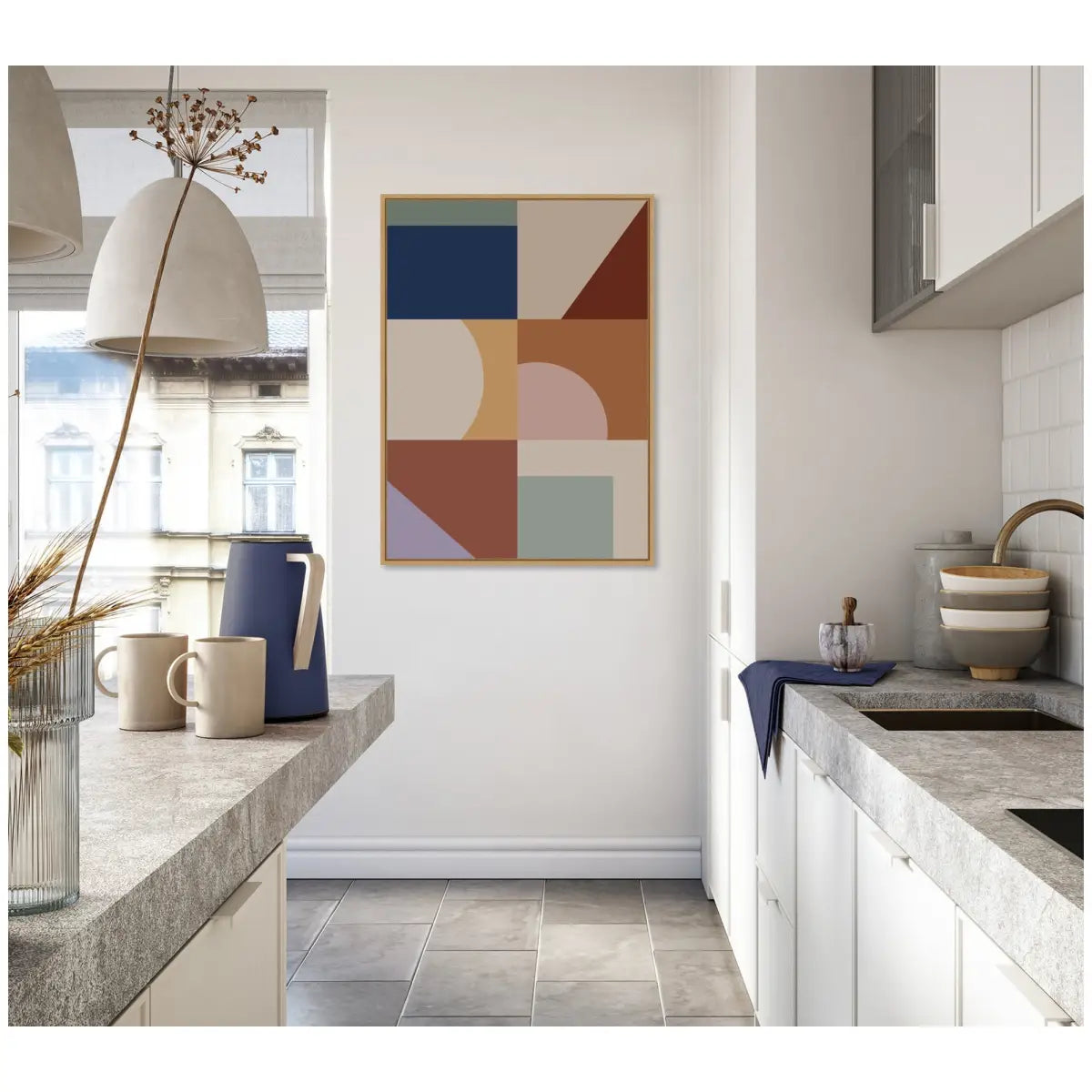 Modern Bohemian Pattern 1 - Framed Canvas Wall Art Print - kateandlaurel