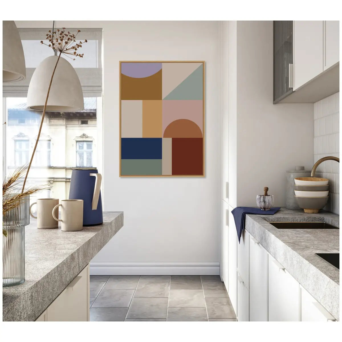 Modern Bohemian Pattern 2 - Framed Canvas Wall Art Print - kateandlaurel