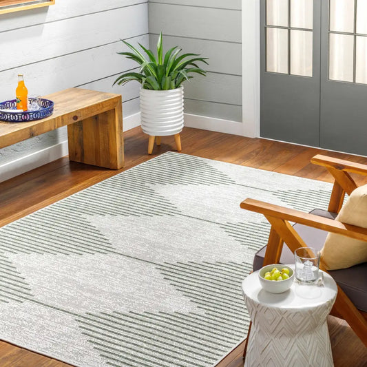 Modern Green Outdoor Rug - Boutique Rugs