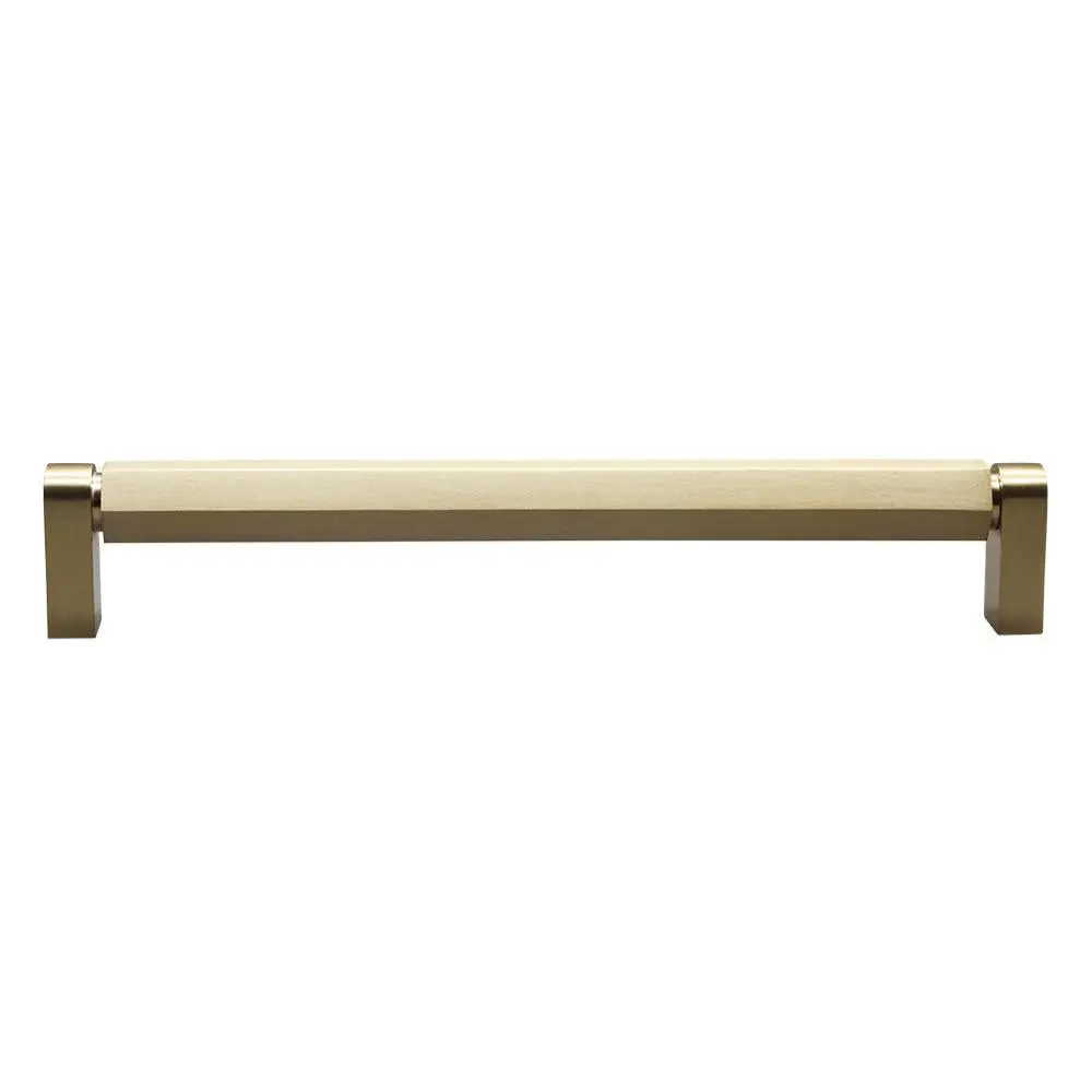Modern Hex Bar Cabinet Dresser Pull Brass - Ave Home