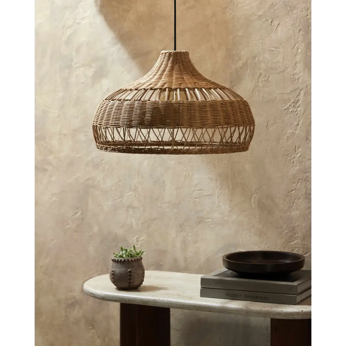 Modern Rattan Pendant Light - Boutique Rugs