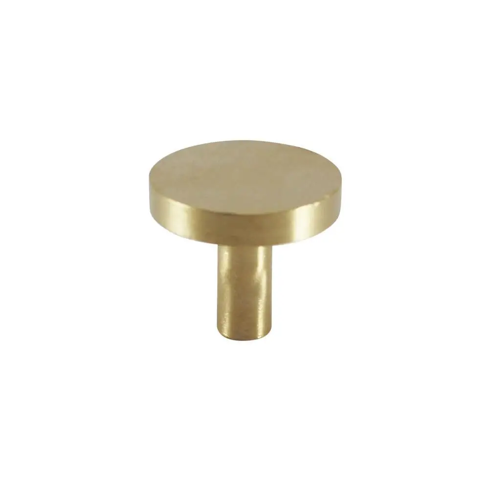 Modern Round Cabinet Dresser Knob Brass - Ave Home