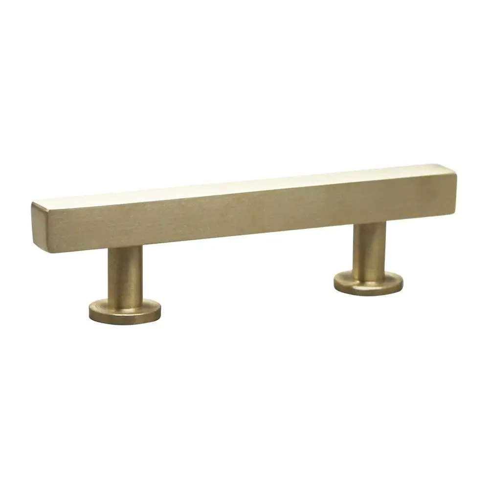 Modern Square Bar Cabinet Dresser Pull Brass - Ave Home