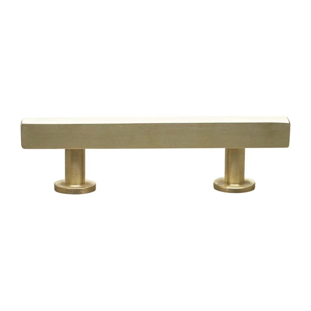 Modern Square Bar Cabinet Dresser Pull Brass - Ave Home