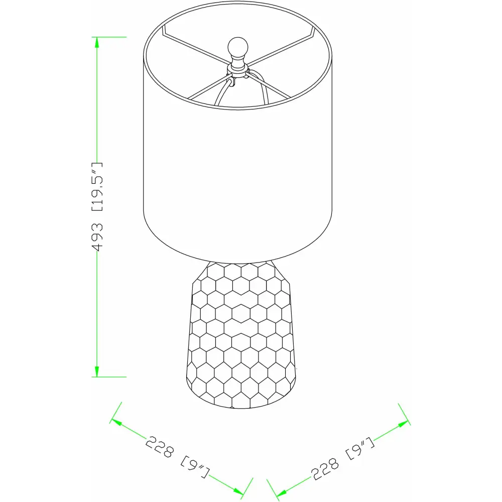 Modern Textured Ivory Ceramic Table Lamp - 18.5’’H x 9’’W x 9’’D - Boutique Rugs