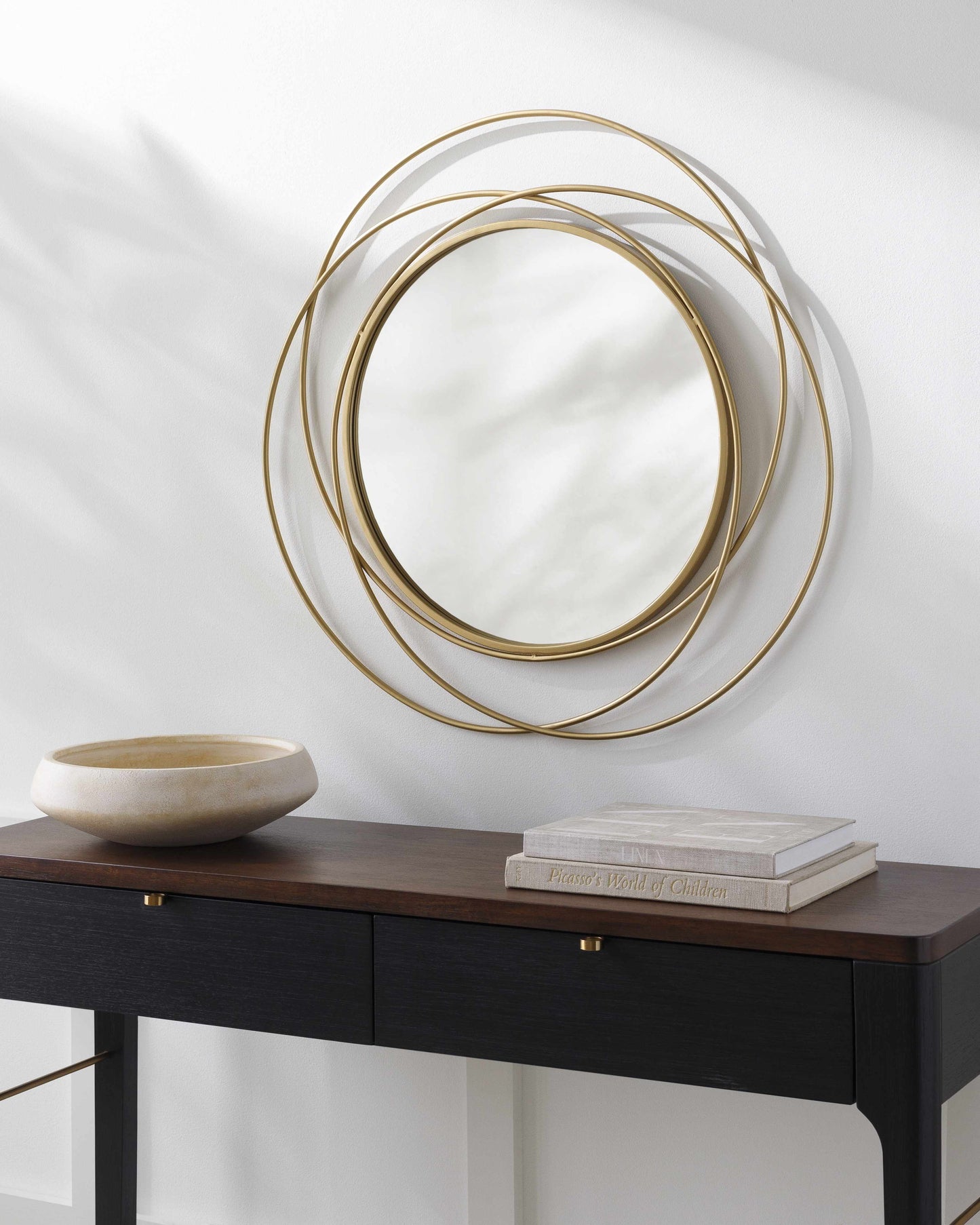 Miroir rond en rotin Monamon