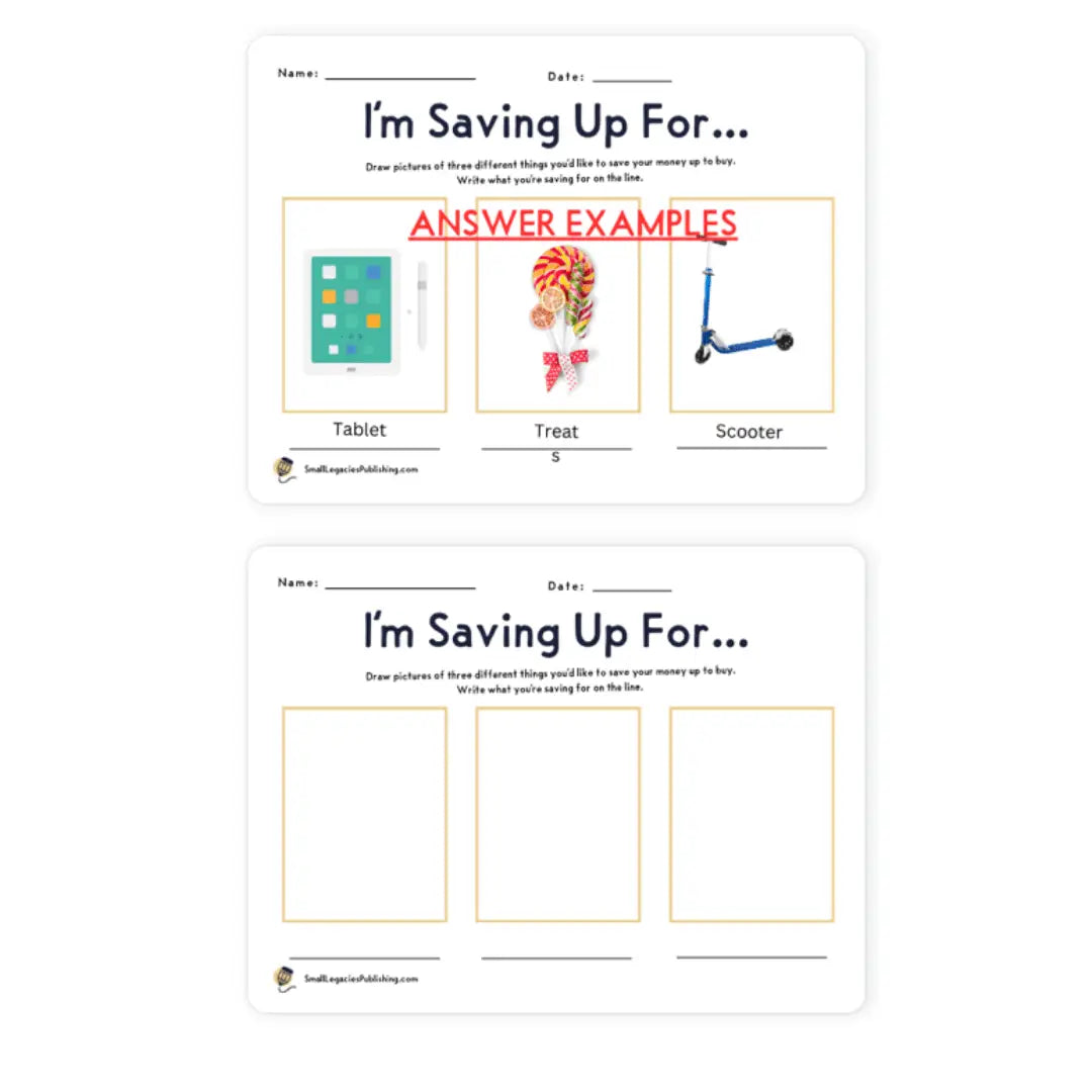 Money Mindset K-2 Activity Pack (Digital Download) - Small Legacies