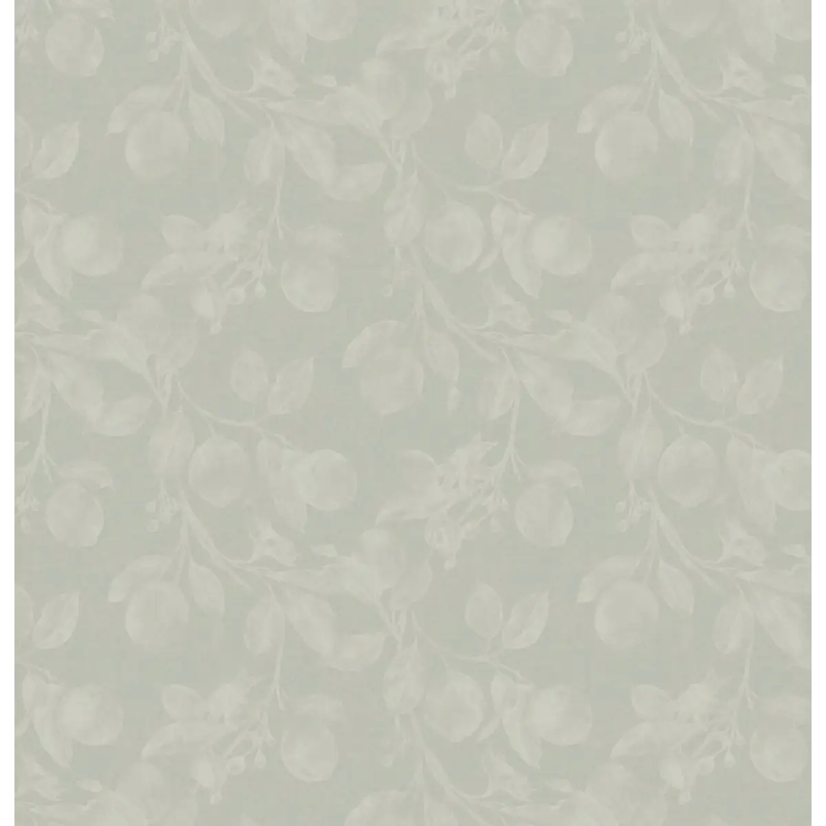 Monica’s Orchard Wallpaper - Fruit Trees - by Safari Natalia x Taddy Mikelaites - Sample 1 foot by 1 foot / Sky