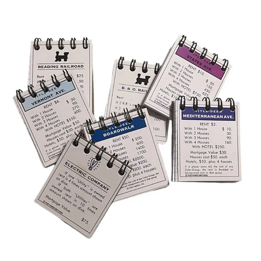 Monopoly Property Card Upcycled Notebook Journal - StuckOnU Art