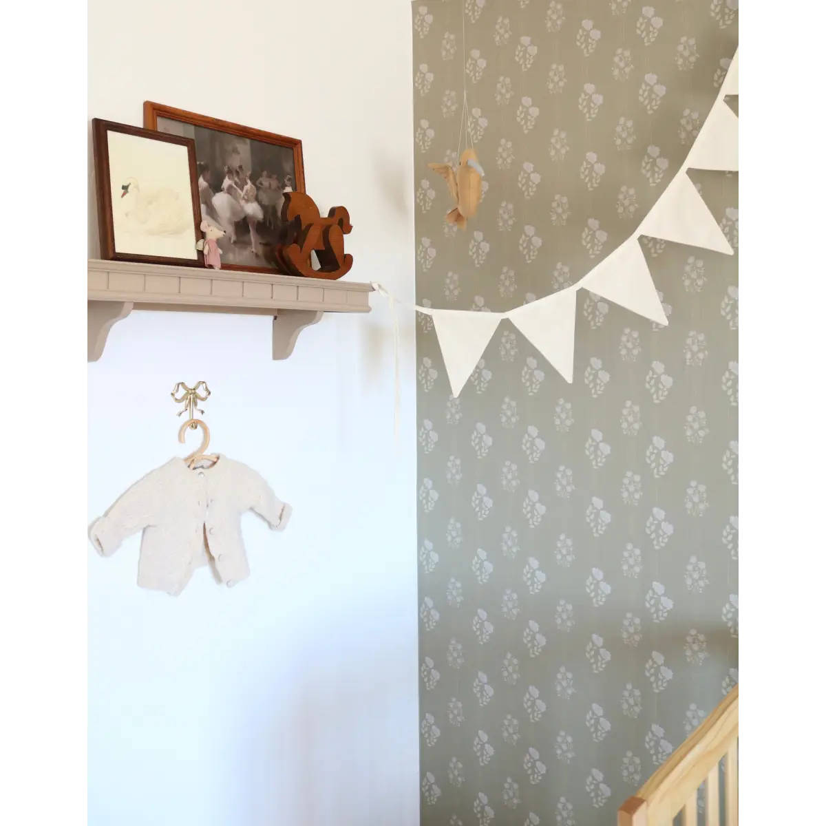 Monroe Wallpaper - Floral Triple Stripe for Kids - Loomwell Home Goods