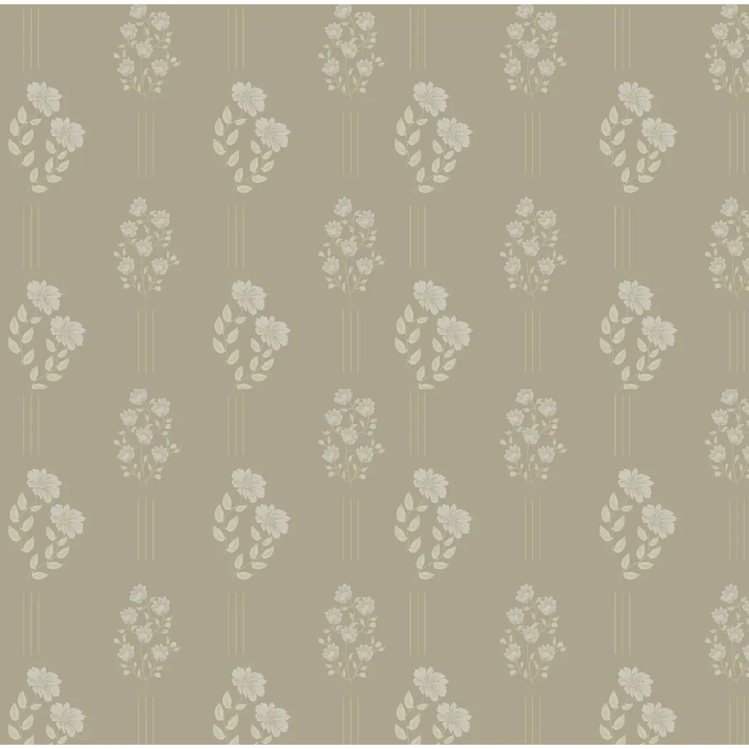 Monroe Wallpaper - Floral Triple Stripe for Kids - Sample 1 foot by 1 foot - Loomwell Home Goods