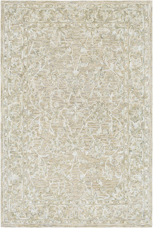 Neutral Wool Blend Area Rug - 5’ x 7’6’’ Rectangle - Boutique Rugs