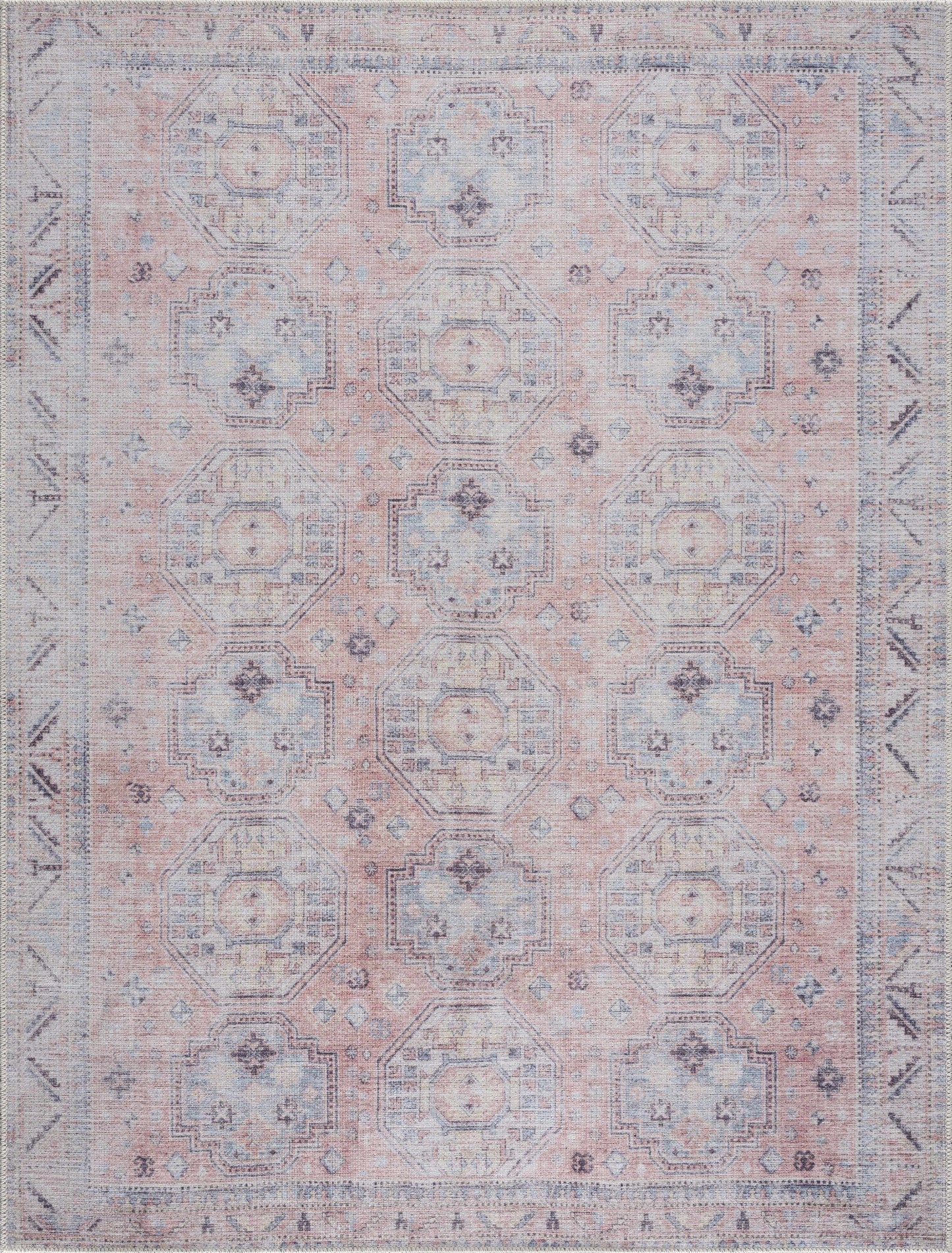 Morcott Peach Washable Area Rug - 5’3’’ x 7’ Rectangle - Boutique Rugs