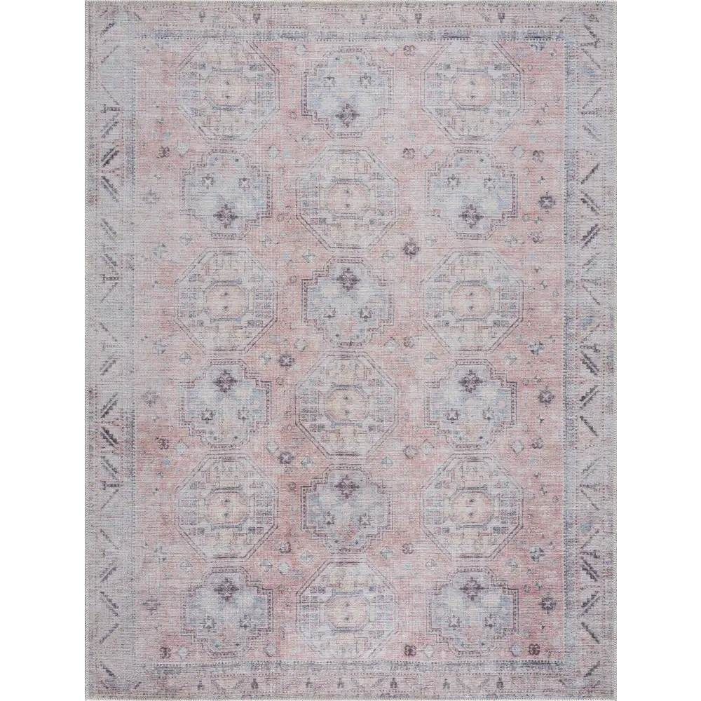 Morcott Peach Washable Area Rug - 5’3’’ x 7’ Rectangle - Boutique Rugs