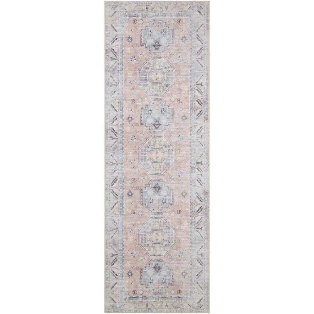 Morcott Peach Washable Area Rug - Boutique Rugs