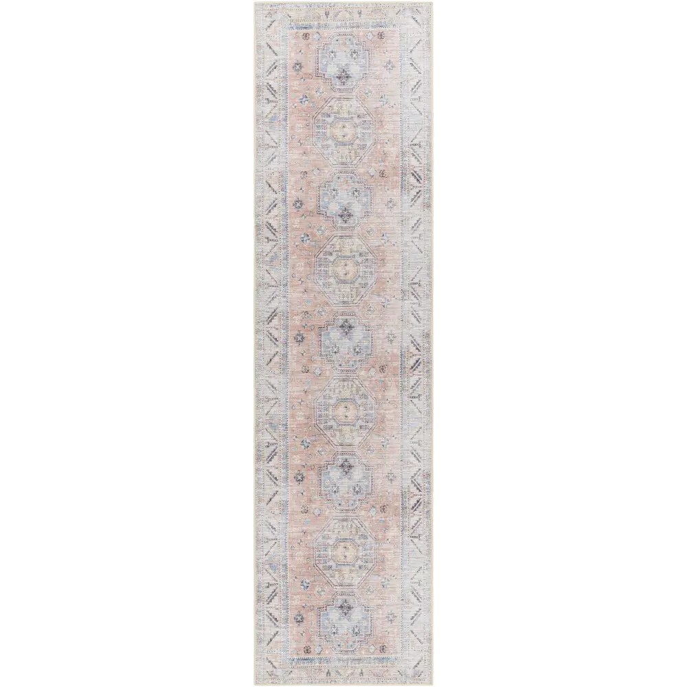 Morcott Peach Washable Area Rug - Boutique Rugs
