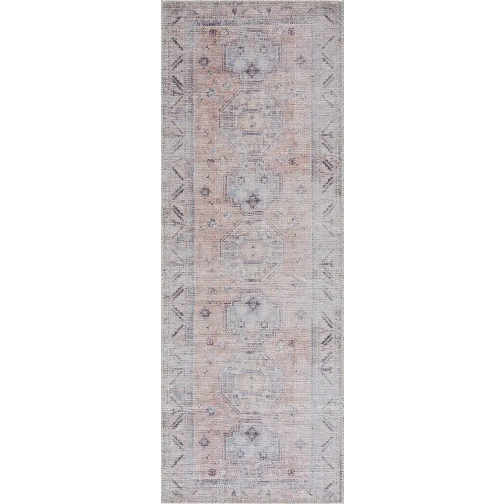 Morcott Peach Washable Area Rug - Boutique Rugs