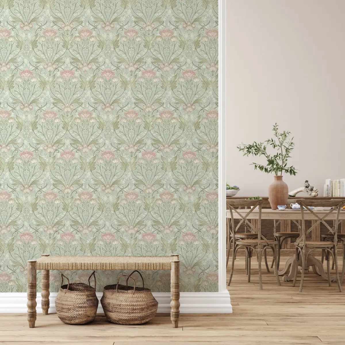 Morris Wallpaper - Botanical Pattern - by Aynsley Ovard x Bloomery Decor - Loomwell Home Goods