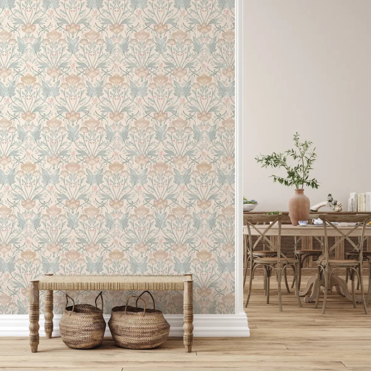 Morris Wallpaper - Botanical Pattern - by Aynsley Ovard x Bloomery Decor - Loomwell Home Goods